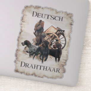 Autocollant À poils durs Pointer allemand