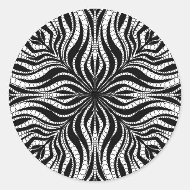 Autocollant à pois noir et blanc (Devant)