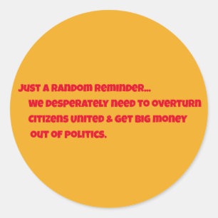 Autocollant à rond unis citoyens