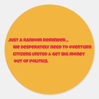 Autocollant à rond unis citoyens