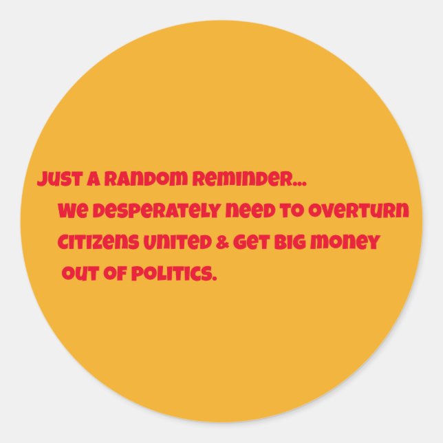 Autocollant à rond unis citoyens (Devant)