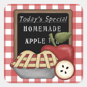 Autocollant à tarte aux pommes maison