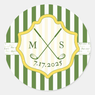 Autocollant à thème de golf personnalisé Crest 
