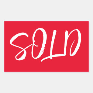 Autocollant à vendre en rouge personnalisé