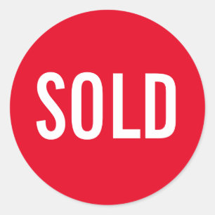 Autocollant à vendre en rouge personnalisé