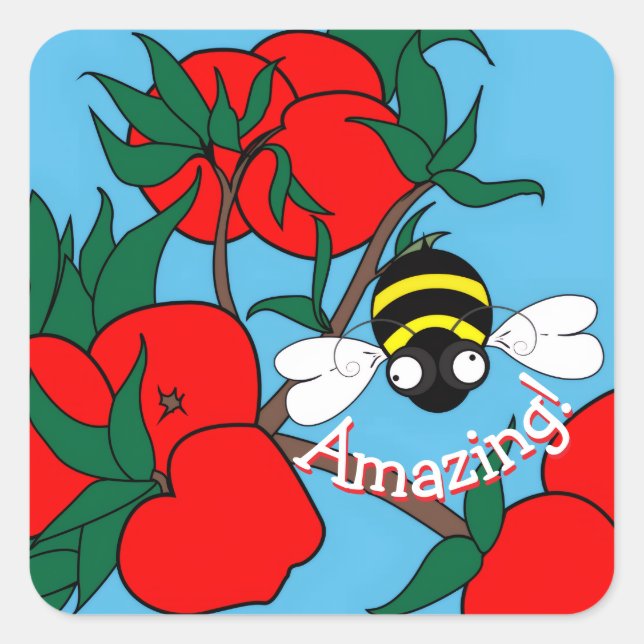 Autocollant abeille incroyable (Devant)