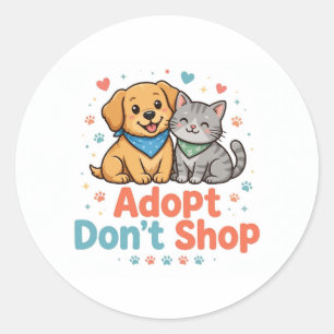 Autocollant Adopt Don't Shop