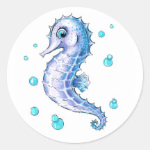 Autocollant adorable Baby Seahorse