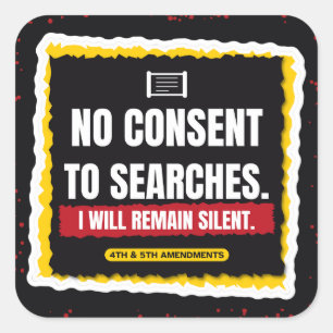 Autocollant Affiche de Collage Pas de Consentement