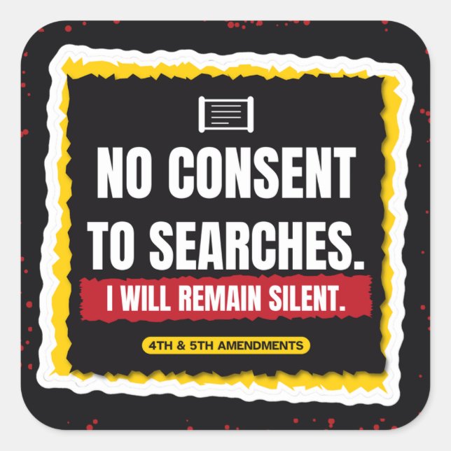 Autocollant Affiche de Collage Pas de Consentement (Devant)