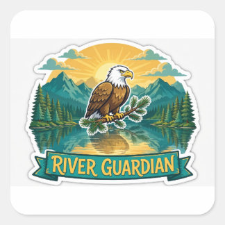 Autocollant Aigle royal gardien de rivière