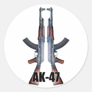 Autocollant AK47 à deux fusils d'assaut