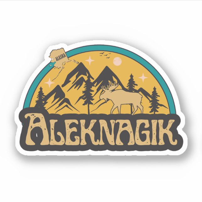 Autocollant Aleknagik, Alaska (Devant)