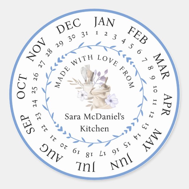 Autocollant alimentaire de cuisine sur mesure Fabr (Devant)