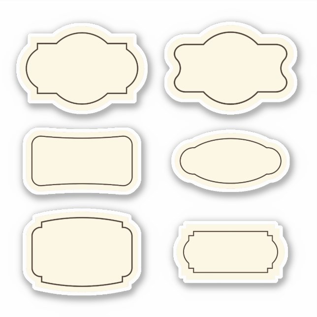 Autocollant alimentaire vintage étiquettes (Devant)