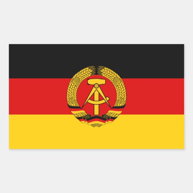 Autocollant Allemand de l'Est de drapeau (Devant)