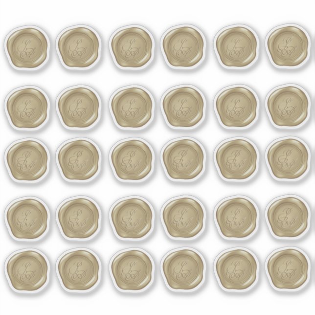 Autocollant Allison1 Yellow Gold Faux Wax Seals (Devant)