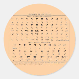 Autocollant Alphabet Braille