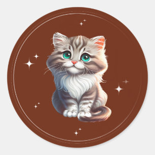Autocollant Amateur de Chat Élégant   maman de cha
