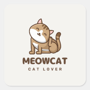 Autocollant Amateur de Chat Esthétique papa de c