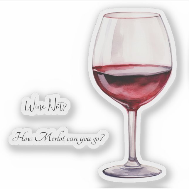 Autocollant amateur de vin rouge avec des phrases  (Devant)