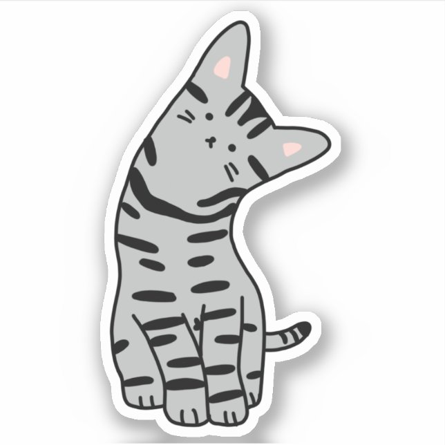Autocollant américain à chats courtes (Devant)
