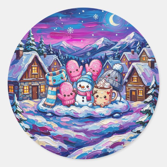 Autocollant Amis de l'Hiver Cosy (Devant)