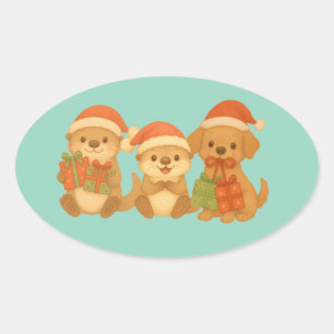 Autocollant Amis de Noël