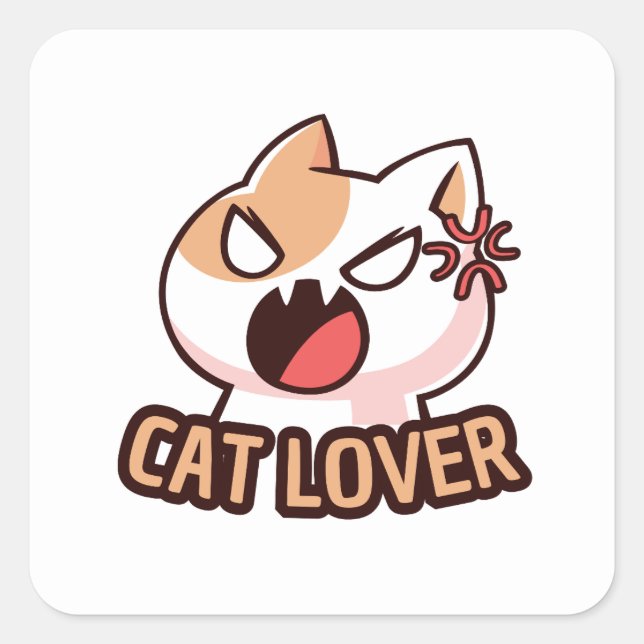 Autocollant Amoureux de Chat Gras | restez pawsiti (Devant)