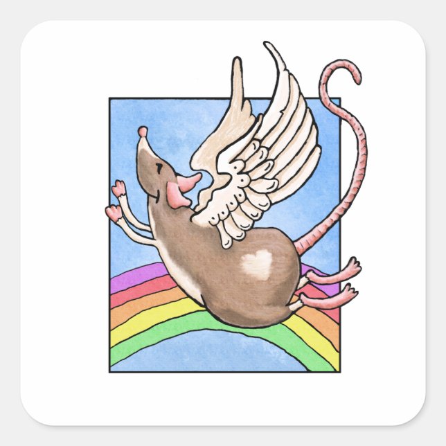Autocollant Ange Rat (Devant)