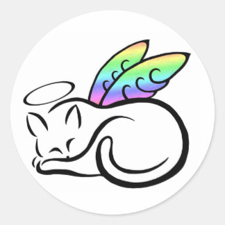 Autocollant Angel Kitty