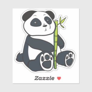 Autocollant animal mignon "Lazy Panda Vibes"