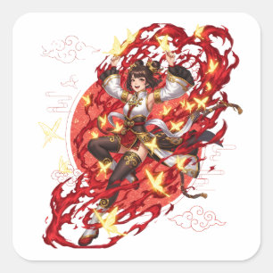 Autocollant animé Pyro Xiangling de Genshin Impact