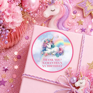 Autocollant Anniversaire Fille Couleurs Pastel Lic