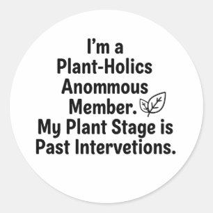 Autocollant "Anonymes de Plantophiles" Minimaliste