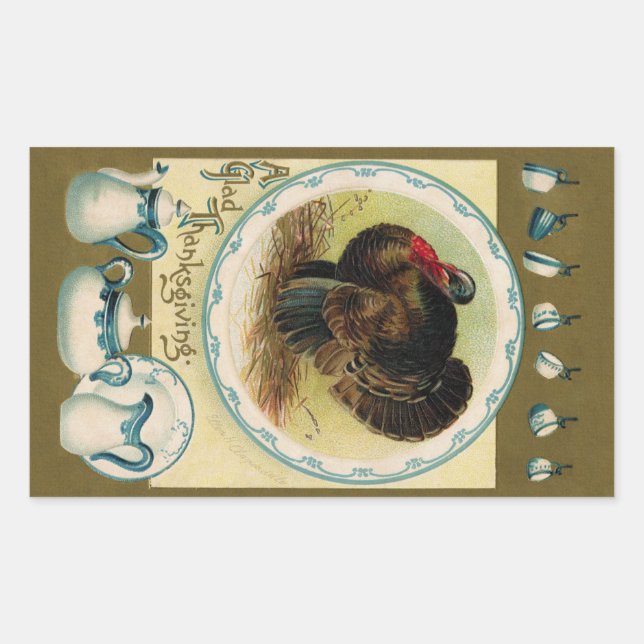 Autocollant antique de thanksgiving de Clapsaddle (Devant)