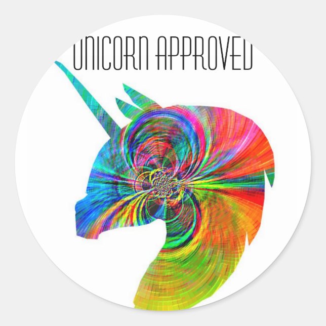 Autocollant approuvé par la Unicorne (Devant)