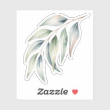 Autocollant aquarelle de légumes feuillus