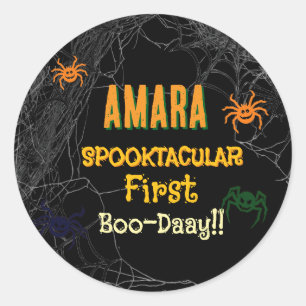 Autocollant araignées cadeau Halloween anniversair