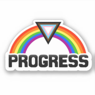 Autocollant arc-en-ciel Progress Pride