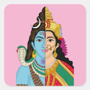 Autocollant Ardhanarishwara