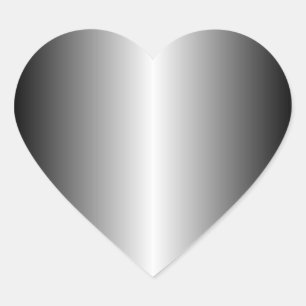 Autocollant argenté de coeur