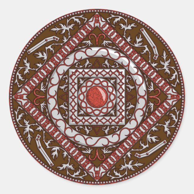 Autocollant Aries Mandala (Devant)