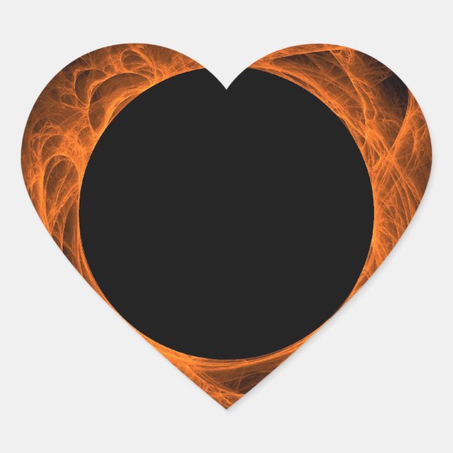 Autocollant Arrière - plan Fractal orange et noir (Devant)
