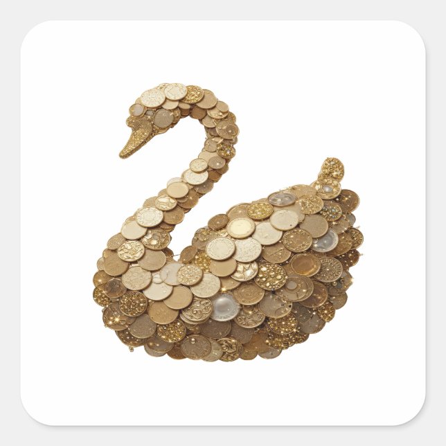 Autocollant Art Bold Silver GOLDEN SWAN (Devant)