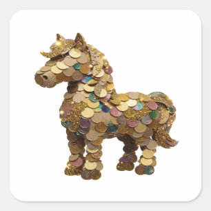 Autocollant Art COINS de LICORNE en Argenté