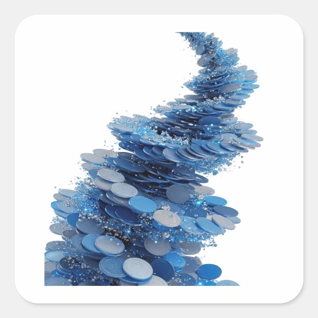 Autocollant Art Décalcomanie ADN Foncé Gris (Devant)