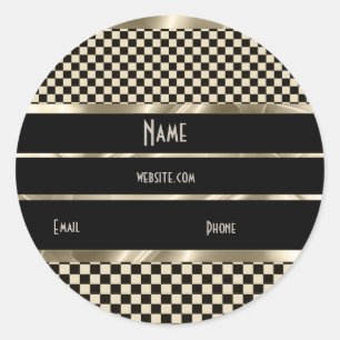 Autocollant Art Déco Sépia Or Noir