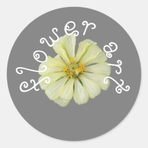 Autocollant Art Fleur Blanche