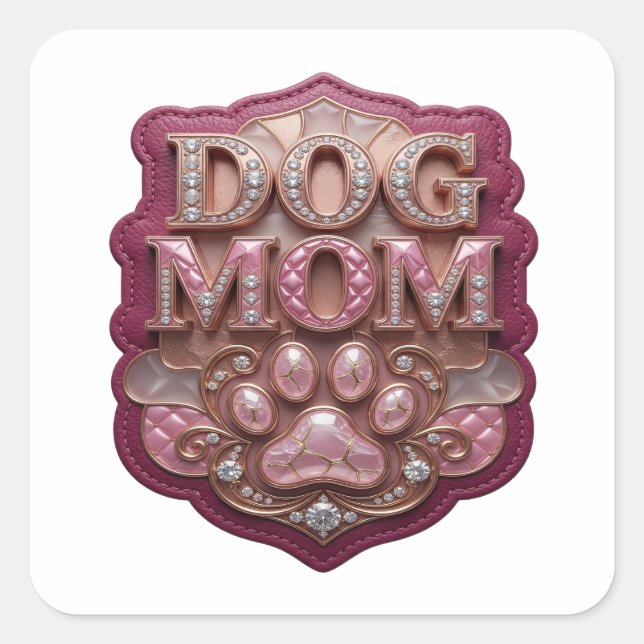 Autocollant Art Sharp Gold DOG MOM (Devant)
